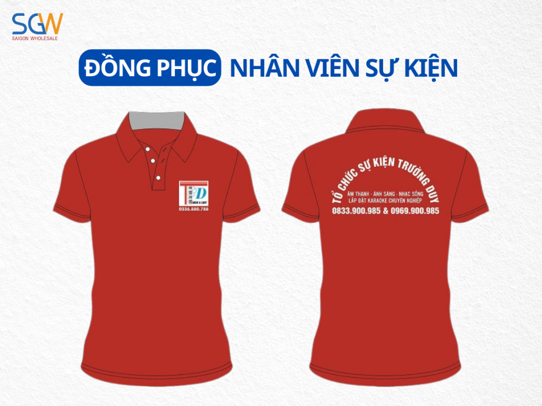 Điểm đặc biệt trong thiết kế áo đồng phục công ty quảng cáo, sự kiện