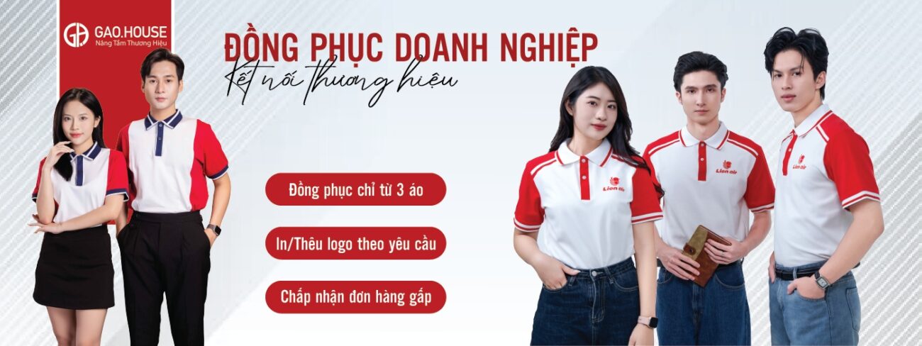 xưởng may áo đồng phục doanh nghiệp gạo house
